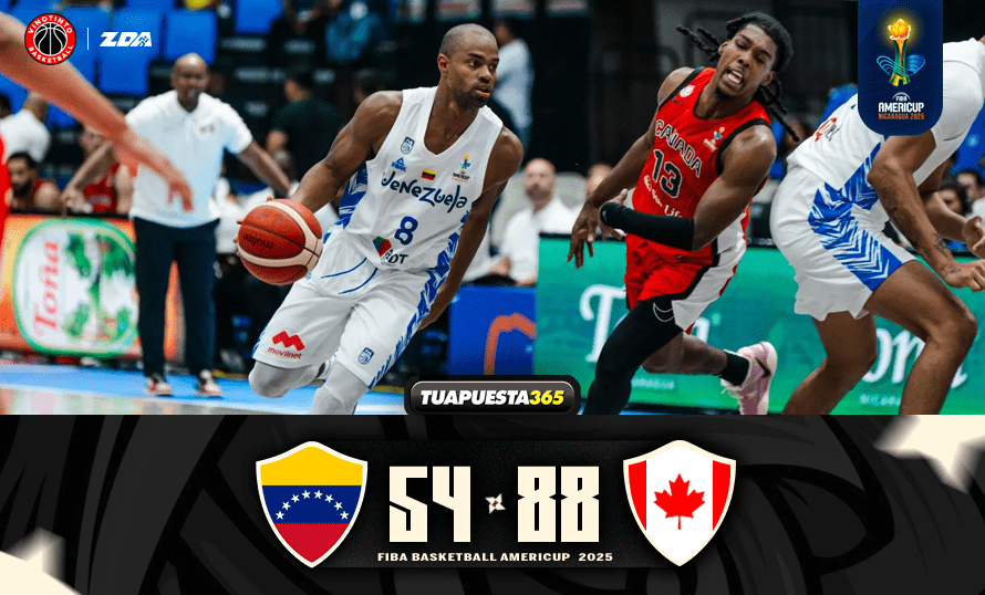 Venezuela no pudo con Canadá en su debut de la FIBA AmeriCup 2025